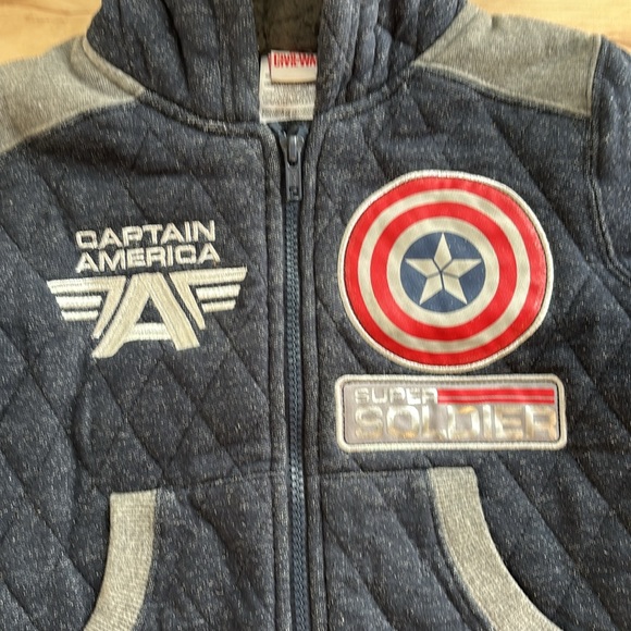 Marvel Boys 3T Winter Jacket. Captain America. Super Soldier. Quilted. Great - Picture 3 of 9